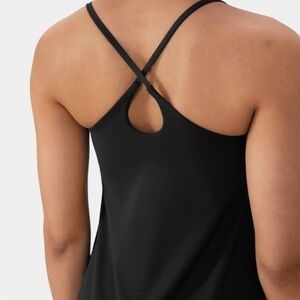 HALARA black sports dress, mid thigh, shorts under!